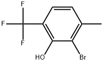 2-Bromo-3-methyl-6-(trifluoromethyl)phenol Struktur