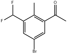 1-(5-Bromo-3-(difluoromethyl)-2-methylphenyl)ethan-1-one Struktur