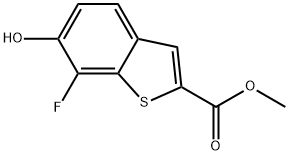 Methyl 7-fluoro-6-hydroxybenzo[b]thiophene-2-carboxylate 化学構造式