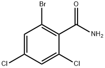 2-bromo-4,6-dichlorobenzamide 化学構造式