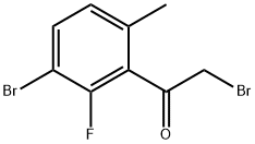 2-Bromo-1-(3-bromo-2-fluoro-6-methylphenyl)ethanone Struktur