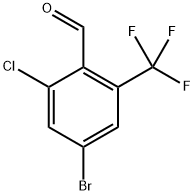 4-bromo-2-chloro-6-(trifluoromethyl)benzaldehyde Structure