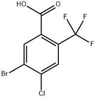 5-bromo-4-chloro-2-(trifluoromethyl)benzoic acid Structure