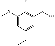 (5-Ethyl-2-fluoro-3-(methylthio)phenyl)methanol,2092604-85-6,结构式