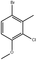 1-Bromo-3-chloro-4-methoxy-2-methylbenzene,2092612-32-1,结构式