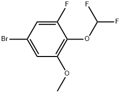 5-Bromo-2-(difluoromethoxy)-1-fluoro-3-methoxybenzene 结构式