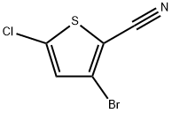 3-Bromo-5-chlorothiophene-2-carbonitrile 化学構造式