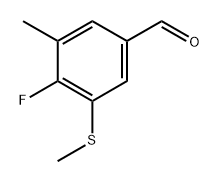 4-fluoro-3-methyl-5-(methylthio)benzaldehyde Structure