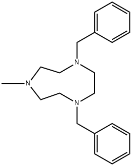 1,4-dibenzyl-7-methyl-1,4,7-triazonane Struktur