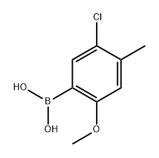 (5-Chloro-2-methoxy-4-methylphenyl)boronic acid 化学構造式
