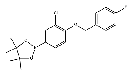 2-(3-CHLORO-4-((4-FLUOROBENZYL)OXY)PHENYL)-4,4,5,5-TETRAM,2093152-47-5,结构式