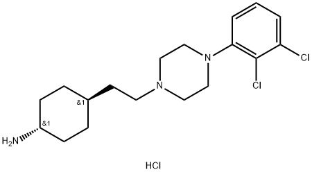 (1R,4R)-4-(2-(4-(2,3-Dichlorophenyl)piperazin-1-yl)ethyl)cyclohexanamine Hydrochloride 结构式