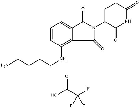 Thalidomide-NH-C4-NH2 TFA 化学構造式