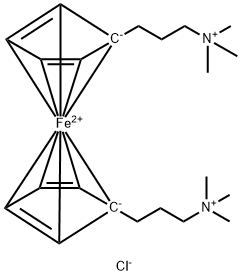 1,1'-Bis[3-(trimethylammonio)propyl]ferrocene Dichloride Structure