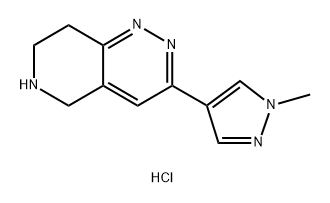 1-methyl-4-{5H,6H,7H,8H-pyrido[4,3-c]pyridazin-3-yl}-1H-pyrazole trihydrochloride Structure