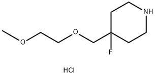 4-Fluoro-4-((2-methoxyethoxy)methyl)piperidine hydrochloride Structure