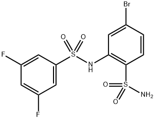 N-(5-bromo-2-sulfamoylphenyl)-3,5-difluorobenzenesulfonamide,2094184-11-7,结构式
