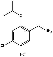 [4-chloro-2-(propan-2-yloxy)phenyl]methanamine hydrochloride Struktur