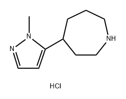 1H-Azepine, hexahydro-4-(1-methyl-1H-pyrazol-5-yl)-, hydrochloride (1:2) Structure