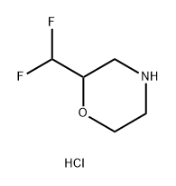Morpholine, 2-(difluoromethyl)-, hydrochloride 化学構造式