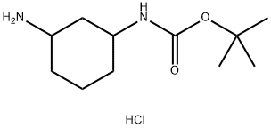 Carbamic acid, N-(3-aminocyclohexyl)-, 1,1-dimethylethyl ester, hydrochloride (1:1) Structure