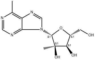 6-Methyl-9-(2-C-Methyl-beta-D-ribofuranosyl) purine 结构式