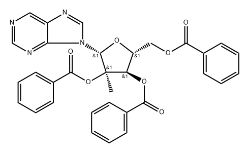 9-(2-C-Methyl-2,3,5-tri-O-benzoyl -β-D-ribofuranosyl) purine Structure