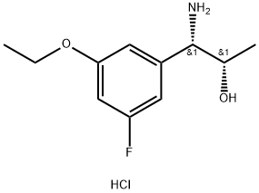 (1S,2S)-1-amino-1-(3-ethoxy-5-fluorophenyl)propan-2-ol hydrochloride,2095677-37-3,结构式