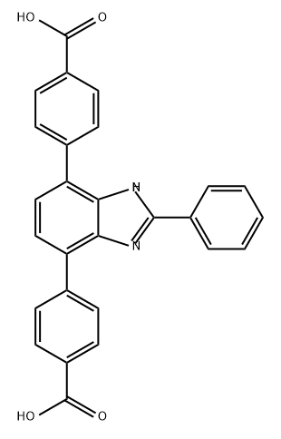 1H-Benzimidazole, 2-phenyl-, 4,7-di-4-carboxyphenyl Struktur