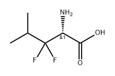 (R)-2-Amino-3,3-difluoro-4-methylpentanoic acid Struktur