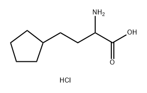 2-amino-4-cyclopentylbutanoic acid hydrochloride Structure