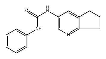 N-(6,7-Dihydro-5H-cyclopenta[b]pyridin-3-yl)-N′-phenylurea Struktur