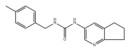 N-(6,7-Dihydro-5H-cyclopenta[b]pyridin-3-yl)-N′-[(4-methylphenyl)methyl]urea Structure