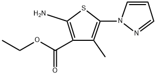 2097093-88-2 3-Thiophenecarboxylic acid, 2-amino-4-methy-5-(1H-pyrazo-1-yl)-, ethyl ester