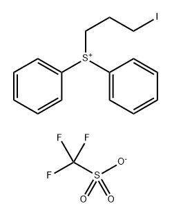 Sulfonium, (3-iodopropyl)diphenyl-, 1,1,1-trifluoromethanesulfonate (1:1) 结构式