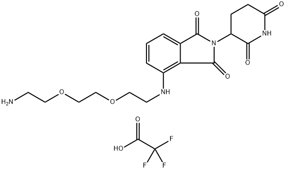 Thalidomide-NH-PEG2-C2-NH2 (TFA),2097509-36-7,结构式