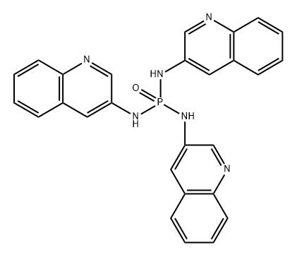 N,N',N”-tris(3-aminoquinolino)phosphoric triamide 化学構造式