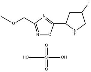 1,2,4-Oxadiazole, 5-(4-fluoro-2-pyrrolidinyl)-3-(methoxymethyl)-, sulfate (2:1) Structure