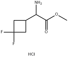 methyl 2-amino-2-(3,3-difluorocyclobutyl)acetate hydrochloride Struktur