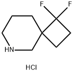 6-Azaspiro[3.5]nonane, 1,1-difluoro-, hydrochloride (1:1) Structure