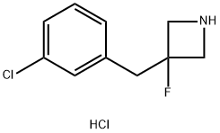 3-[(3-chlorophenyl)methyl]-3-fluoroazetidine hydrochloride Structure