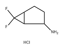6,6-difluorobicyclo[3.1.0]hexan-2-amine hydrochloride Struktur