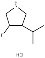 3-氟-4-异丙基吡咯烷盐酸盐, 2098023-75-5, 结构式