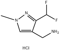 1-[3-(difluoromethyl)-1-methyl-1h-pyrazol-4-yl]methanamine dihydrochloride Structure