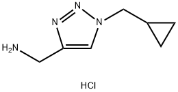 (1-(cyclopropylmethyl)-1h-1,2,3-triazol-4-yl)methanamine dihydrochloride Structure