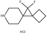 11,11-difluoro-8-azadispiro[3.0.5^{5}.1^{4}]undecane hydrochloride 化学構造式