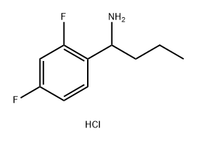 1-(2,4-difluorophenyl)butan-1-amine hydrochloride 化学構造式