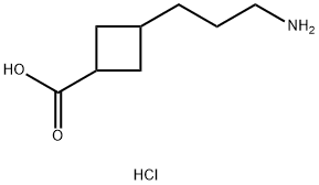 Cyclobutanecarboxylic acid, 3-(3-aminopropyl)-, hydrochloride (1:1) Struktur