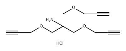 2-Propanamine, 1,3-bis(2-propyn-1-yloxy)-2-[(2-propyn-1-yloxy)methyl]-, hydrochloride (1:1) Structure