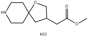 2-(1-氧杂-8-氮杂螺[4.5]癸-3-基)乙酸甲酯盐酸盐, 2098333-07-2, 结构式